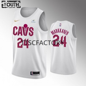 Dres Cleveland Cavaliers Lauri Markkanen 24 Nike 2022-23 Association Edition Bijela Swingman - Dječji